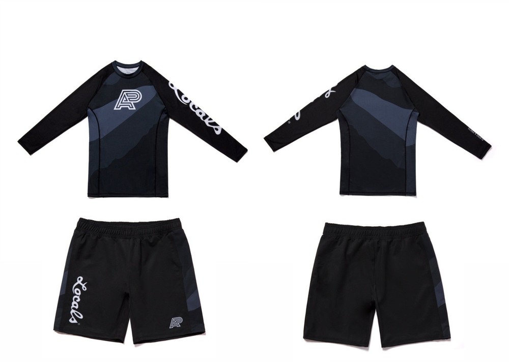 Albino and Preto LOCALS SCENE Rash Guard LS & Shorts (Loose) Bjj Kimono No Gi