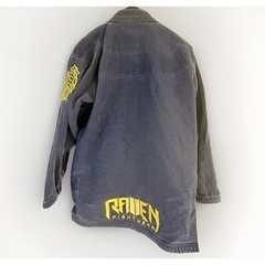 Raven Fightwear Kimono Jacket Wolf Interior Size A3 Tall Blue