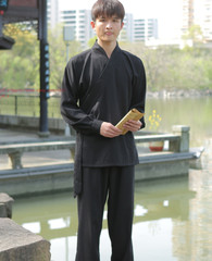 Linen Unisex Shaolin Wudang Taoist Robe Tai chi Uniform Martial arts Kung fu Set