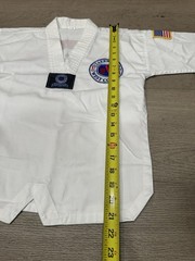 US West Coast Taekwondo Uniform Dobok Kids Size 130 White Martial Arts Set