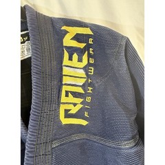 Raven Fightwear Kimono Jacket Wolf Interior Size A3 Tall Blue