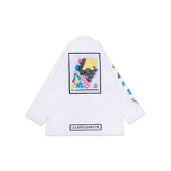 Albino and Preto Sanktuary White BJJ Gi Kimono Jiu Jitsu With Bags