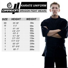 Karate Gi Kids Adults Lightweight White Black Uniform All Size With Free Belt