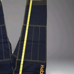 Habrok BJJ Gi Pants Navy Yellow Jiu Jitsu Training MMA Adult F1 Female Petite