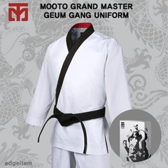 MOOTO Geum Gang Grand Master Uniform (Black-Neck) Open Uniform Instructor Dobok