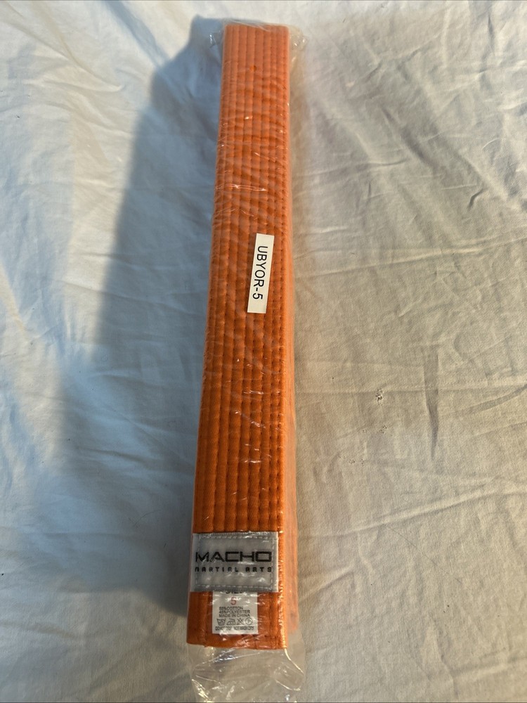 Macho Martial Arts 1.75” Orange Belt Size 5