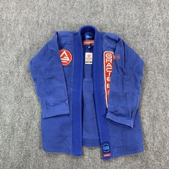 Gracie Barra BJJ Gi Jacket Kimono Top A0 Blue Equipe GB Edition Jiu-Jitsu Cotton