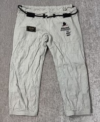 93 Brand Pants Adult A00 Gray Jiu Jitsu Cotton Martial Arts Gold Label MMA