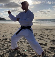Martial Arts Karate Gi for Kids & Adults, Long Sleeve, White Polycotton Fabric