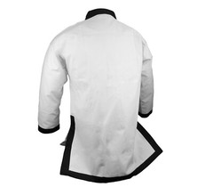 Tang Soo Do JACKET ONLY, Gi White w/ Black Trim 12 oz Heavy Weight Moo Duk Kwan