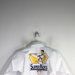 Unisex Martial Arts Super Kicks Masters Club Jacket & Belt, Size 00 – White