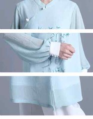 Tai Chi Clothes Women Wushu Clothes Kung Fu Clothes Martial Art Uniform Cyan