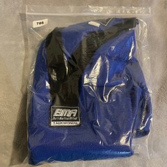 BMA Best Sangmoosa Taekwondo Uniform Gi USWC Black Belt Club Size 4 Blue MMA