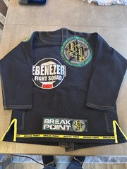 Break Point Deluxe BJJ Gi Jacket A2 Black Competition Team Jiu Jitsu Kimono