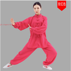 Unisex Cotton Kung Fu Tai Chi Uniform Morning exercise martial arts Clothes Suit