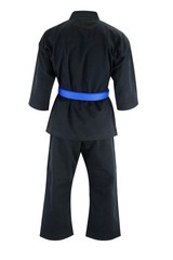 Karate Uniform Gi Set Adult Kids White Black Martial Arts Suit + Belt Uk Seller