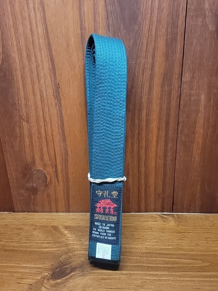 Shureido BU Karate Belt Obi Made in Japan Okinawa official brand Size 2 Green