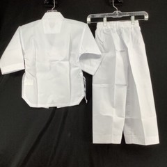 TKD CENTURY Unisex Kids Uniform White V Neck Short Sleeve Drawstring