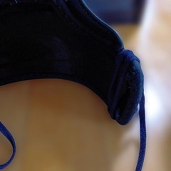 Japanese Kendo Do Chest Guard Armor Torso Dark Blue Leather Traditional