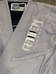 Raven Fightwear Men’s Thor Nordic Uniform Premium BJJ Gi Grey A3t1 Top A2t1 Bott