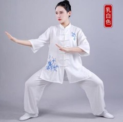 Summer Women Cotton Tai chi Uniform Kung fu Suit Martial arts Wing Chun Clothes