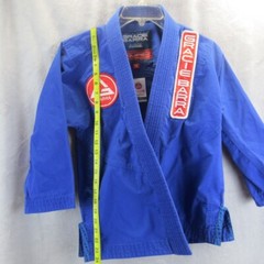 Gracie Barra Equipe Jiu Jitsu Gi Youth Jacket Blue BJJ Active Kimono Jacket Y4