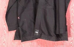 IMRSE Black Flow Fuji Kimono Black Pants 2 Piece Set Jiu Jitsu Adult Size A-1L