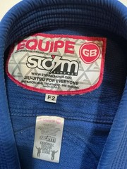 Gracie Barra Storm Gi Blue Weave Jiu Jitsu Uniform Kimono Jacket Sz. F2