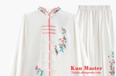 2021 New Style Linen Fabric Women Embroidery Kung Fu Tai Chi Uniform Martial