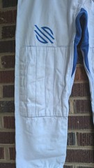 Martial Arts Pants A2 White Blue Reinforced Grappling Gi Adult Pants-40×26