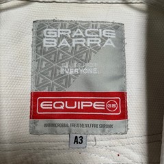 Gracie Barra Gi Top Unisex A3 White Jiu Jitsu BJJ Kimono Uniform