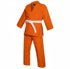 Sleeveless Orange Martial Arts Uniform Karate Training Gi With Free white belt