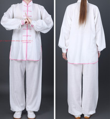 Unisex Tai Chi Kung Fu Suit Linen Cotton Morning Exercise martial arts Uniforms