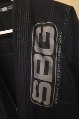SBG Gi A2 Black Straight Blast Gym MMA Martial Arts JuJitSu