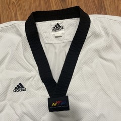 Adidas Taekwondo Uniform Top Mens Extra Extra Large WTF Black Collar White