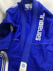 Sanabul Core Competition BJJ Gi for – Blue Silver – Size AO