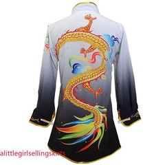 Gradient Martial Arts Uniform Kung Fu Tai Chi Suit Changquan Set Dragon Pattern