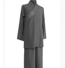 Buddhist Shaolin Monk Robe Full Set Linen Kung Fu Suit Meditation Uniforms