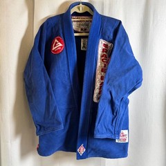 Gracie Barra Gi Jiu Jitsu Kimono Size A2 Blue Equipe Storm 100% Cotton GB MMA