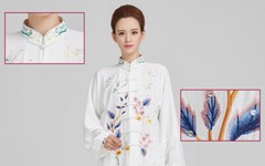 Women Tai Chi Clothes Embroidery Paste Drill Wushu Clothing Martial Art Uniform