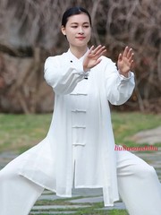 Tai Chi Uniforms Kung Fu Clothing Men Martial Arts Clothes Wu Shu Exercise White