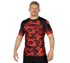 Fuji Match MMA BJJ Jiu Jitsu ShortSleeve Short Sleeve SS Rashguard – Red Black
