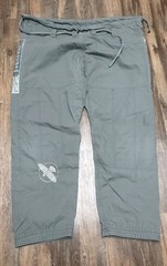 Hayabusa Keikogi Jiu-Jitsu Pants Mens A4 Gray Drawstring Waist Straight Leg