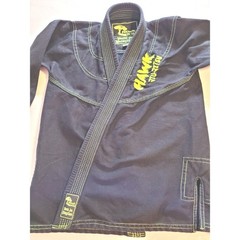 Hawk Jiu Jitsu BJJ Gi Kimono Top Black Lime Green K4 Kids Youth Martial Arts