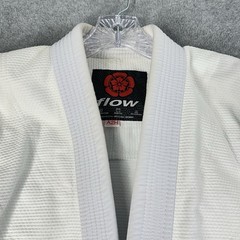 Flow Kimonos Air Brazilian Jiu-Jitsu Martial Arts MMA Jacket Cotton Sz A2H White