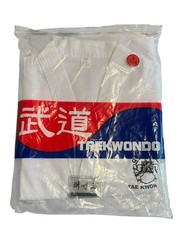 Taekwondo Gi Set Quinones 3/170 Mens M White Uniform Outfit Top Pants White Belt