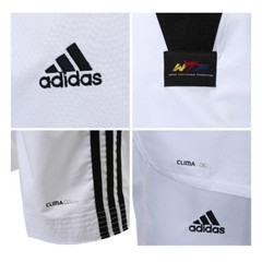 Adidas Official Taekowndo New 3 Line Fighter Uniform Dobok Gi Kukkiwon Approved