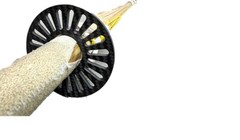 Carbon TSUBA for kendo shinai with 20 chrysanthemums pebles