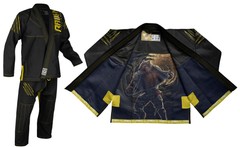 Raven Fightwear Men’s BJJ Horror Werewolf Brazilian Jiu Jitsu Premium GI Black