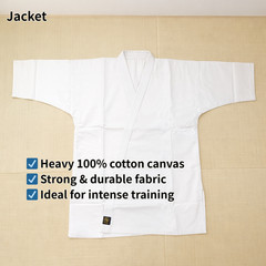 Unbleached Karate Gi Natural Off White Full Contact Canvas Jacket Twill Pants